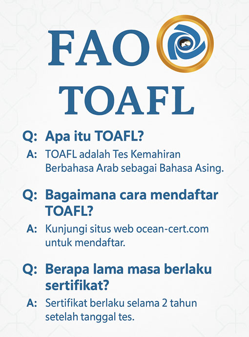Hal yang sering ditanyakan dan dicari oleh peserta Tes TOAFL