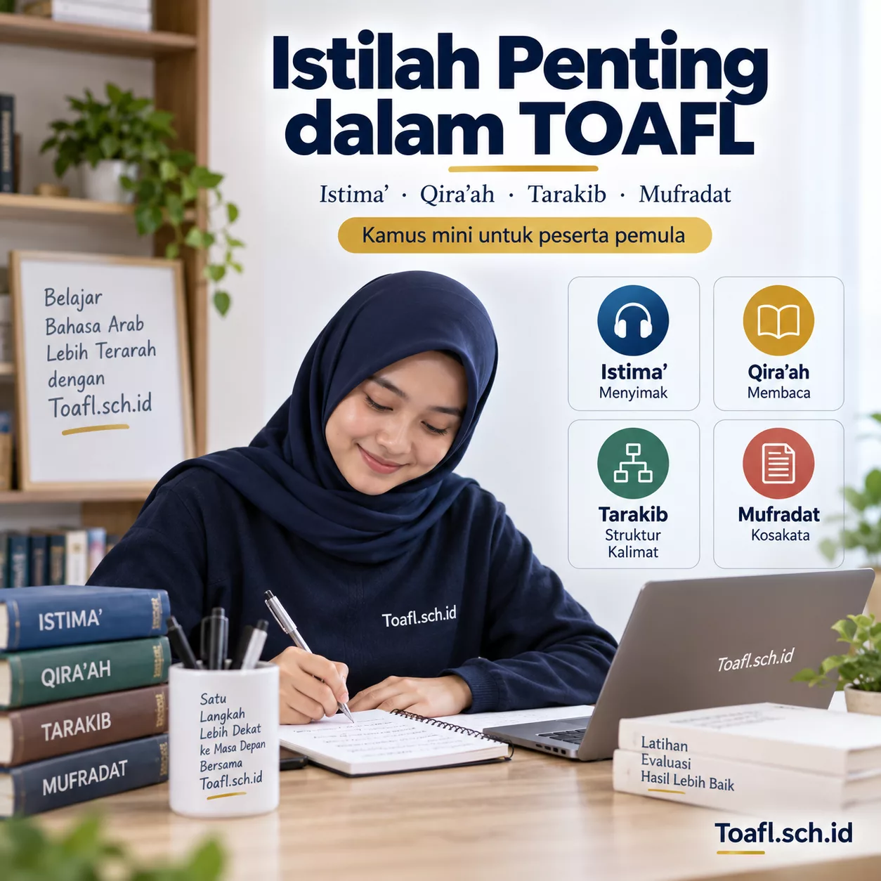 Istilah TOAFL untuk Pemula yang Wajib Dipahami 1 Istilah TOAFL Istima Qiraah Tarakib dan Mufradat untuk pemula