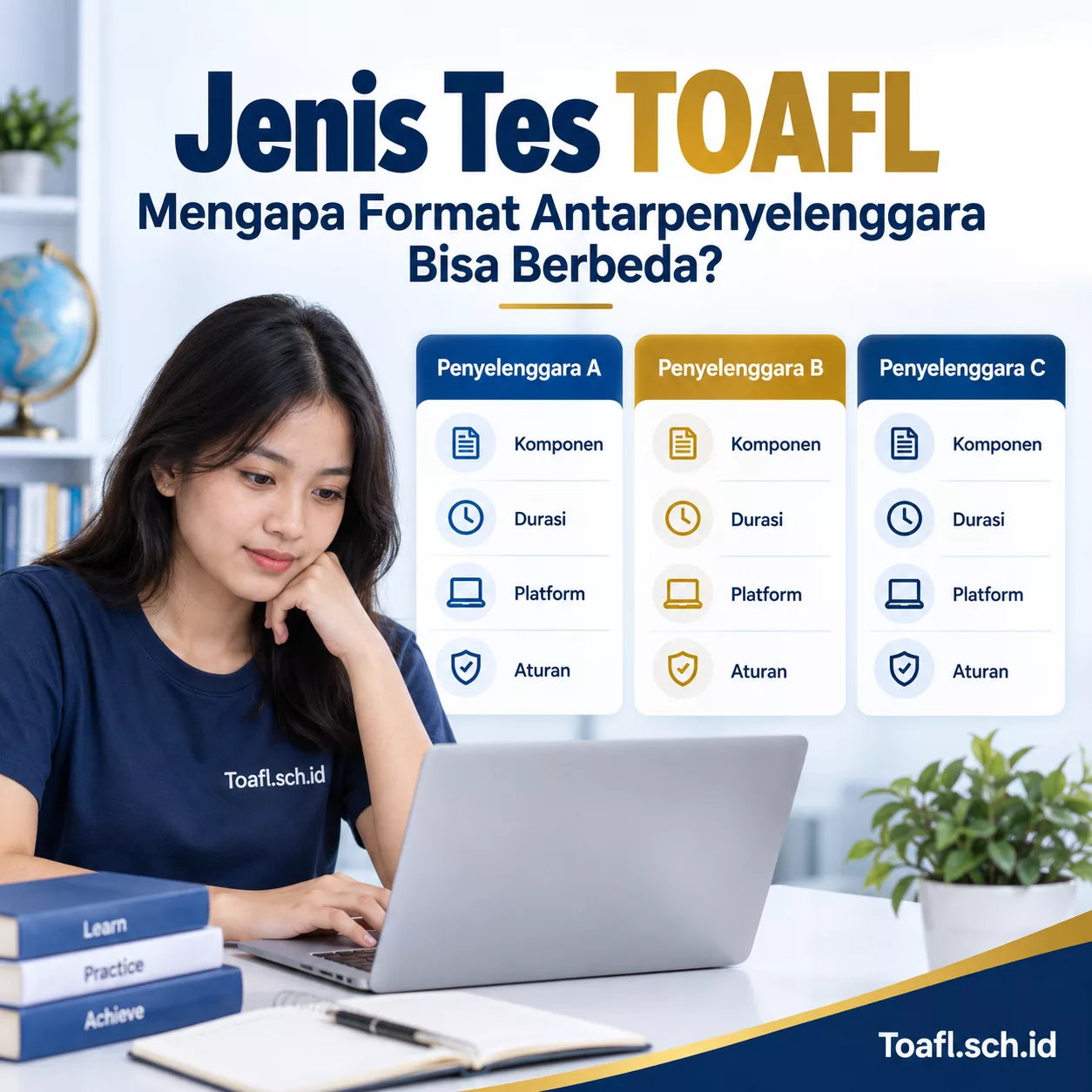 Jenis Tes TOAFL di Indonesia yang Perlu Dibandingkan 1 Jenis tes TOAFL di Indonesia dan perbedaan format antarpenyelenggara